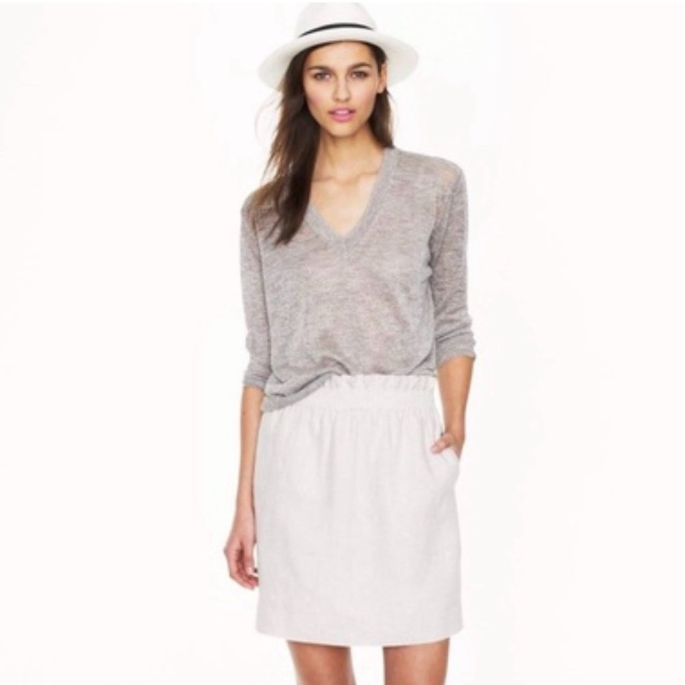 J. Crew Factory Metallic Mini Pull-On Sidewalk Skirt